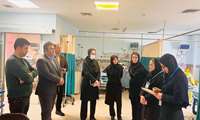 بازدید میدانی مدیریت ایمنی از بخش های بیمارستان با حضور رئیس بیمارستان