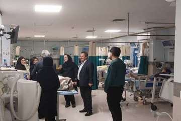 بازدید شبانه رئیس دانشگاه علوم پزشکی گیلان از بیمارستان شهید بهشتی انزلی